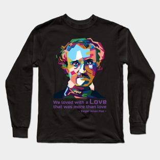 Abstract Edgar Allan Poe in WPAP Long Sleeve T-Shirt